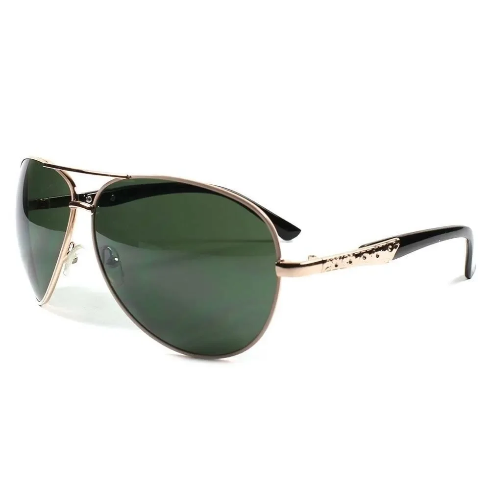 Gold Classic Retro Vintage 80s Old Fashion Hot Mens Womens Aviation Sunglasses